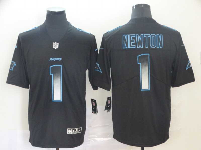 Nike Panthers 1 Cam Newton Black Arch Smoke Vapor Untouchable Limited Jersey